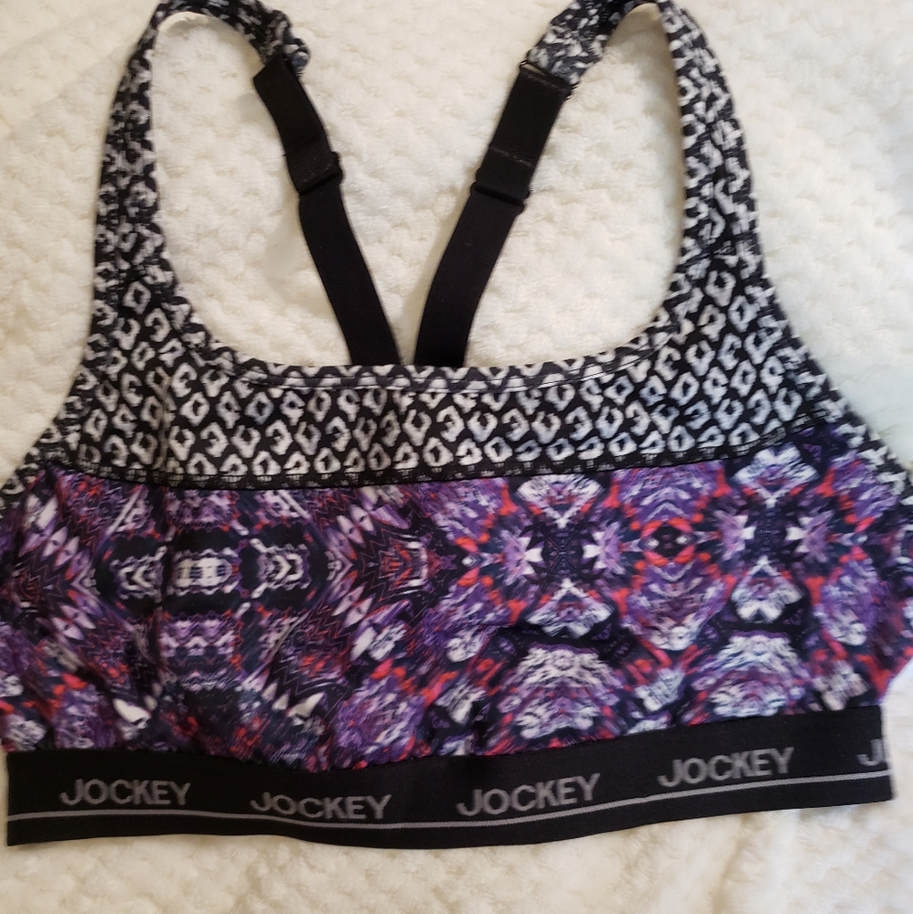 NWOT Jockey purple print Sports Bra
